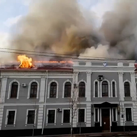 Rusya Ukrayna'nın güvenlik hizmet binasını vurdu