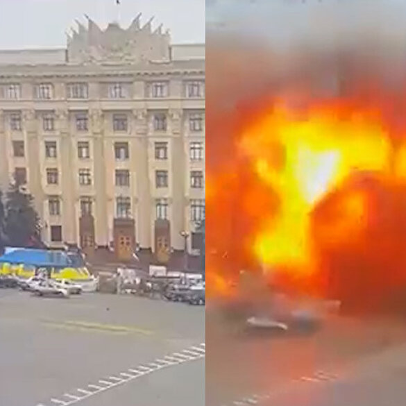 Rusya Harkov'da bölge yönetim binasını vurdu