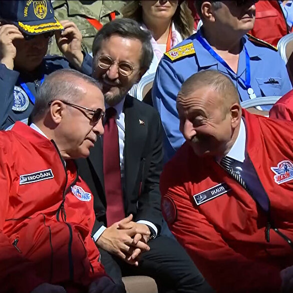 Cumhurbaşkanı Erdoğan TEKNOFEST Azerbaycan'da büyük bir coşkuyla karşılandı