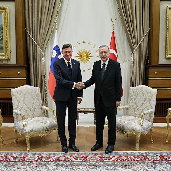 Cumhurbaşkanı Erdoğan Slovenya Cumhurbaşkanı Pahor ile görüştü