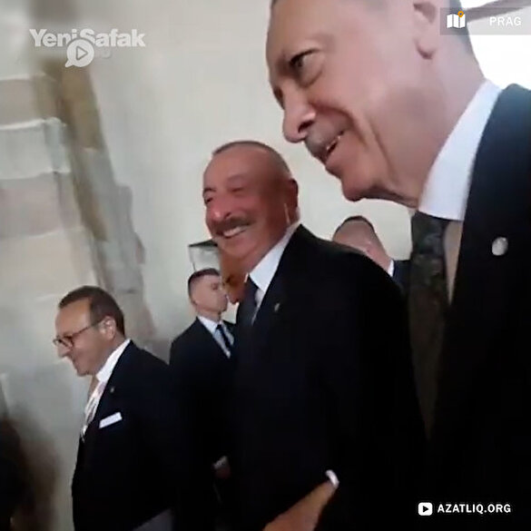 Cumhurbaşkanı Erdoğan Aliyev ve gazeteci arasında güldüren Soros diyaloğu
