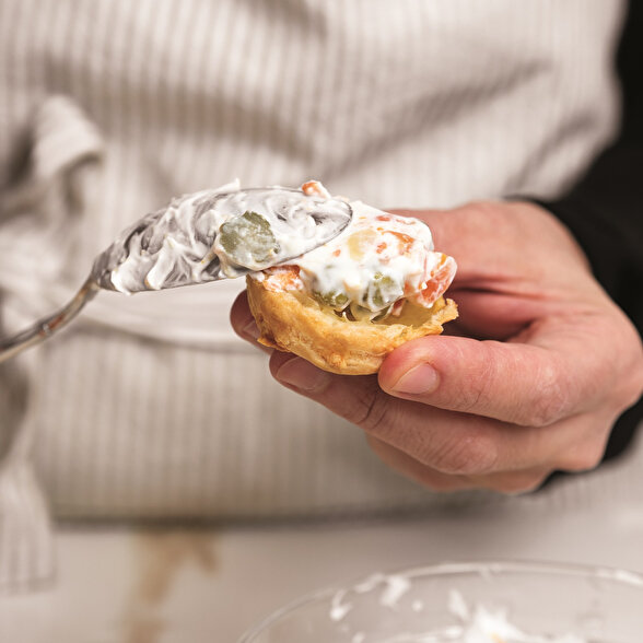 Somon ve Rus Salatalı Gougères