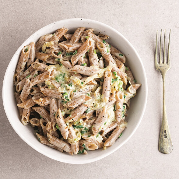 Karamelize Soğanlı Kremalı Penne