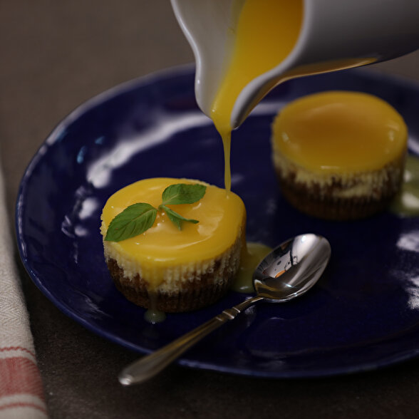 Yulaflı Limon Soslu Cheesecake