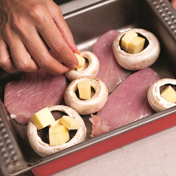 Fırında Mantarlı Hindi