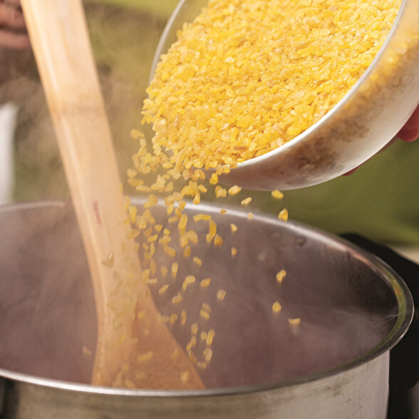 Pancarlı Sarımsaklı Bulgur Pilavı