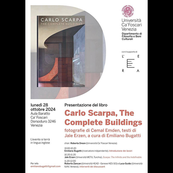 “Carlo Scrapa The Complete Buildings” Kitabının Venedik'te Özel Lansmanı Gerçekleşiyor