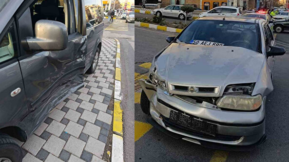 Nevşehir’de kavşakta çarpışma: Savrulan araç yayaya çarptı