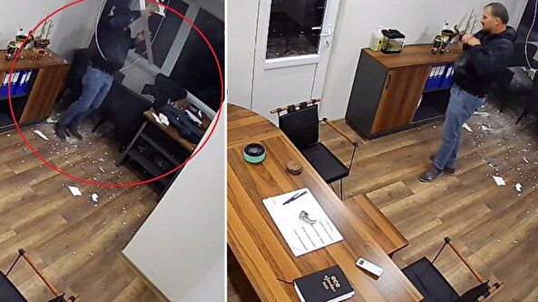 Yer çekimine yenik düştü: Tavana bastı, ofise indi! Yara almadan kurtuldu