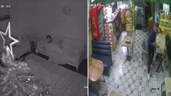 Antalya 4.3 ile sallandı: Deprem anı güvenlik kamerasına yansıdı