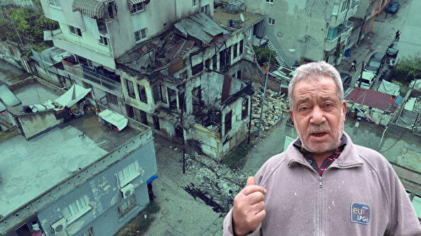 Deprem paniği yaşattı: Adana'da yıkılan metruk yapı mahalle sakinlerini sokağa döktü