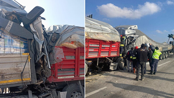 Zincirleme facia: 4 TIR birbirine girdi! Bir kişi hayatını kaybetti