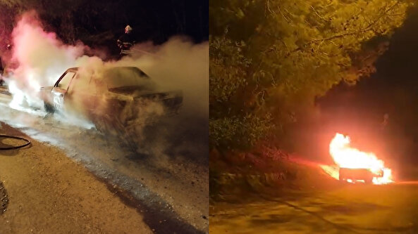 Adana'da korkunç olay: Otomobil alev topuna döndü, içinden cesedi çıktı