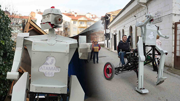Gören dönüp bir daha bakıyor... Kastamonulu ustadan kendini taşıyan robot icadı: Üstelik sadece 20 bin liraya mâl oldu!