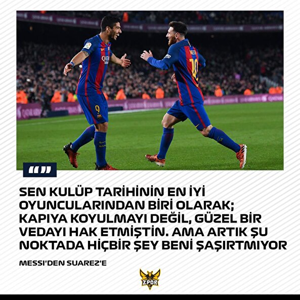 Messi'den Suarez'e sitemli veda