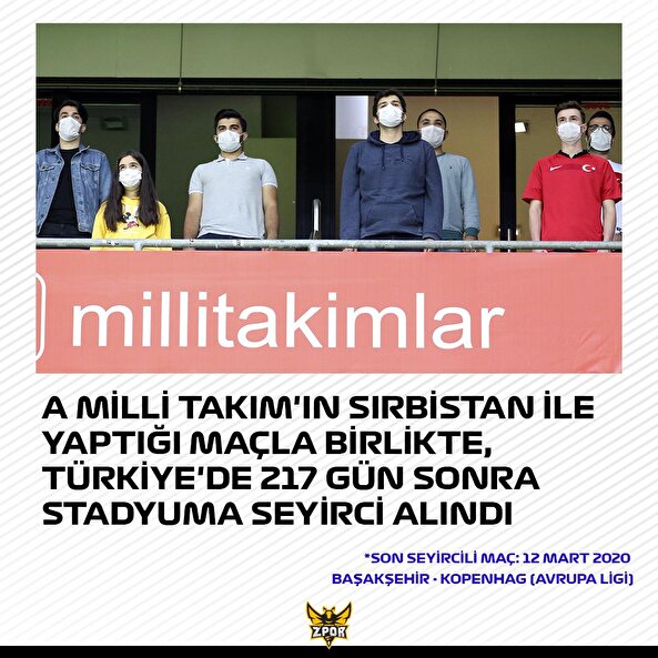 217 gün sonra seyircili maç