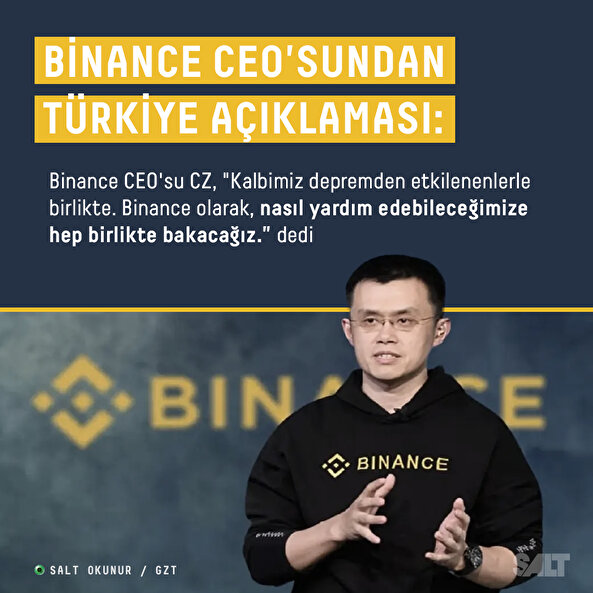 Binance CEO'sundan Türkiye Açıklaması