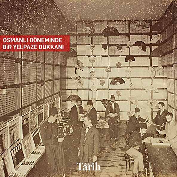 Osmanlı döneminde bir yelpaze dükkanı