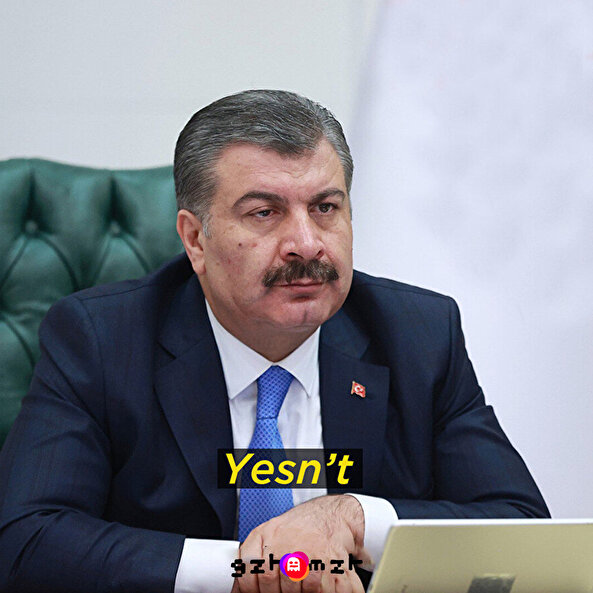 Ben: Sayın bakanım maske takalım mı?  Fahrettin Koca: