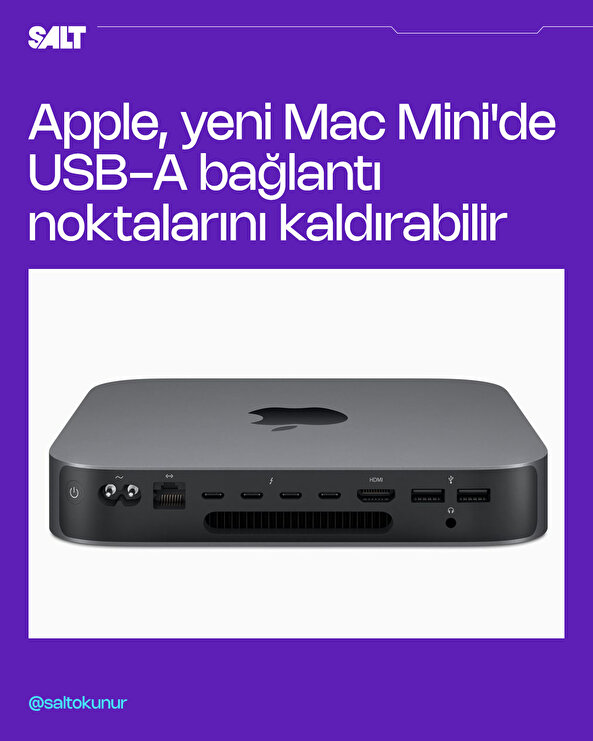 Mac Mini USB-A'ye veda ediyor