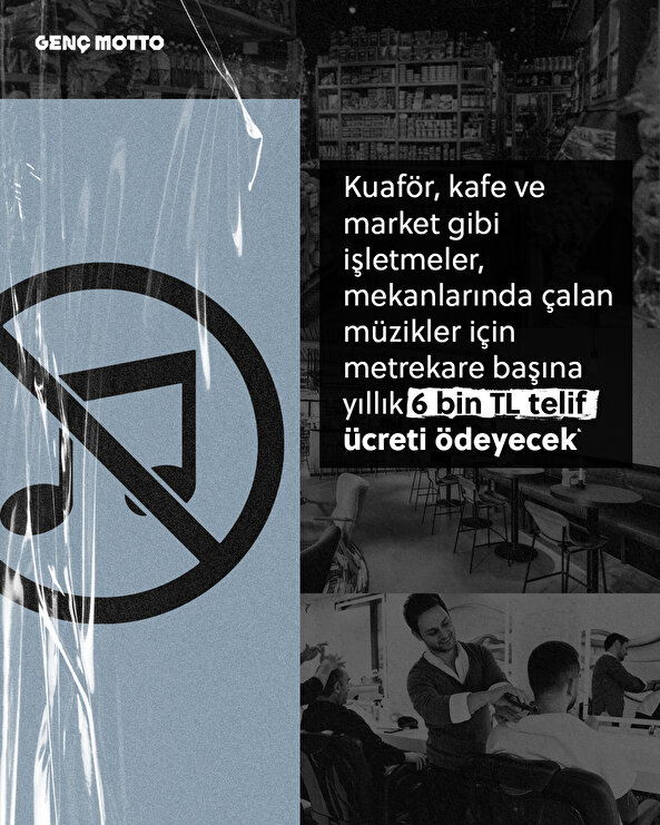 Kuaför ve kafelere telif tarifesi