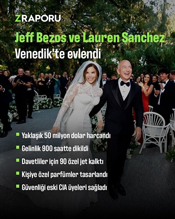 Jeff Bezos ve Lauren Sanchez Venedik'te evlendi