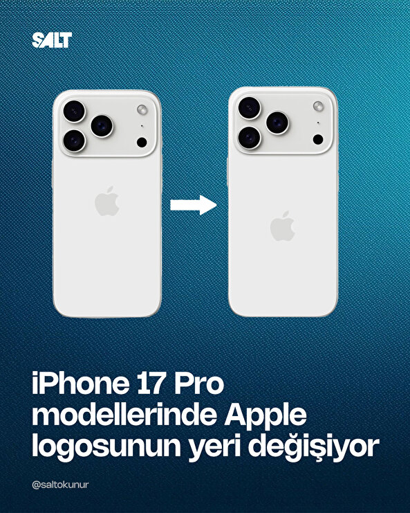 iPhone'larda Apple logosunun yeri değişiyor