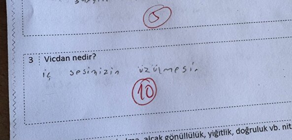 Bir öğretmen, öğrencisinin Din Kültürü ve Ahlak Bilgisi sınavında verdiği yanıtı paylaştı