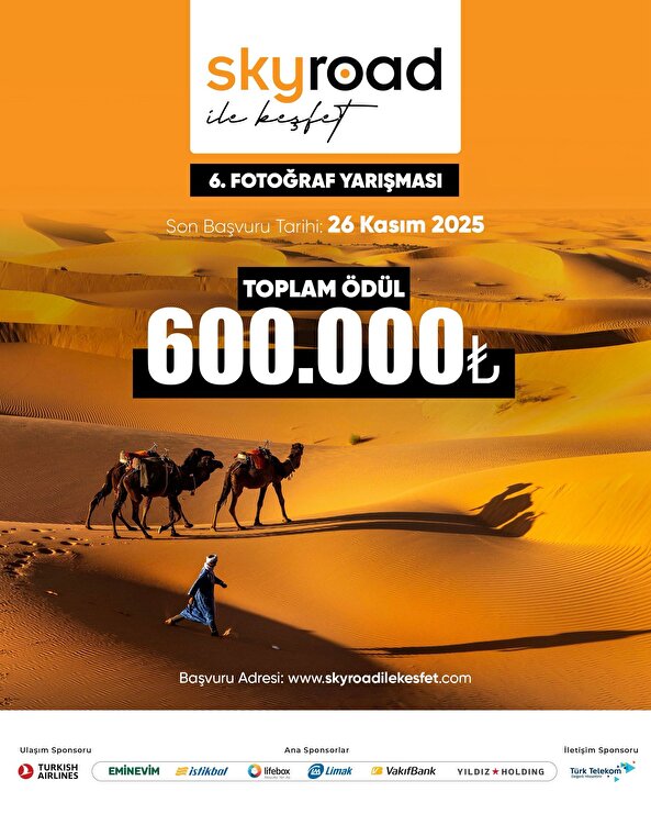 600.000 TL ödüllü Skyroad ile Keşfet fotoğraf yarışmamız devam ediyor! 📸​