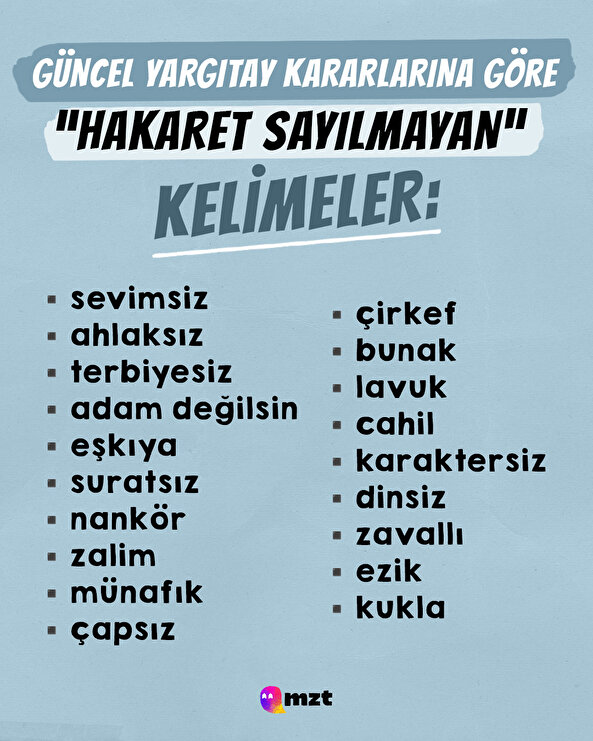 Güncel Yargıtay kararlarına göre “hakaret sayılmayan” kelimeler