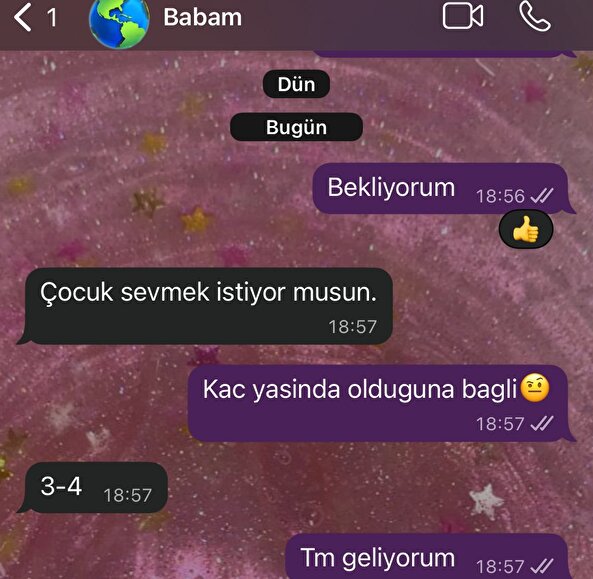 Bizim çocuk sevgisi şu seviyede