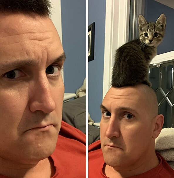 Bir adam, profil fotoğrafını ve fotoğrafın gerçek halini paylaştı