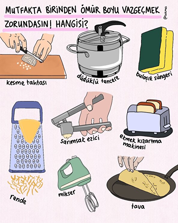 Mutfakta birinden vazgeçmek zorundasın!