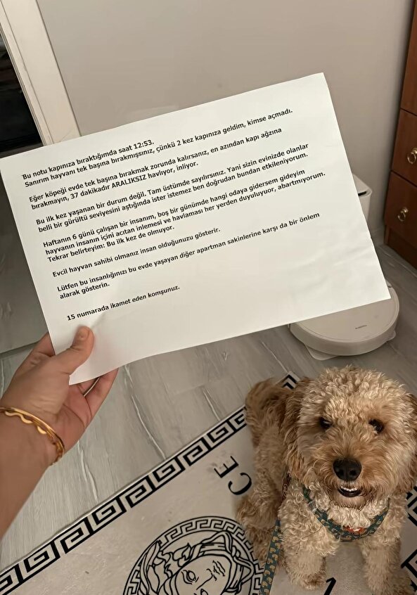 Bir vatandaş, komşusunun kibar uyarısını paylaştı