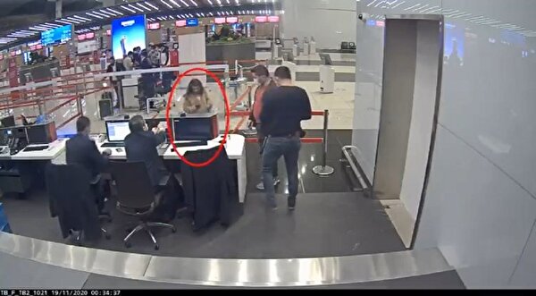 Sahte pasaportla Brezilya'ya kaçmaya çalışan PKK'lı kadın havalimanında enselendi