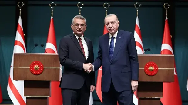 Le président Recep Tayyip Erdoğan a rencontré le président de la République turque de Chypre du Nord (KKTC), Tufan Erhürman, à Ankara, le 13 novembre 2025.
