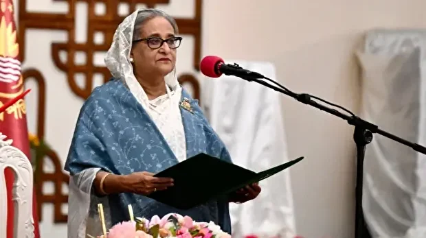 شیخ حسینہ کی ایک فائل فوٹو