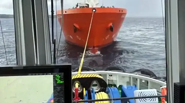 'GAS CATALINA' isimli tanker Karanlık Liman'a çekildi.