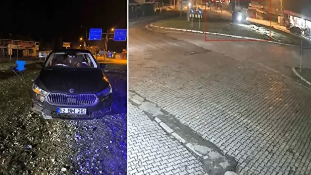  Kazada, araç içerisinde bulunan E.S. hafif yaralandı. 