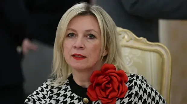 La porte-parole du ministère russe des Affaires étrangères, Maria Zakharova, assiste à une réunion entre le ministre russe des Affaires étrangères et son homologue indien à Moscou, le 17 novembre 2025. 


