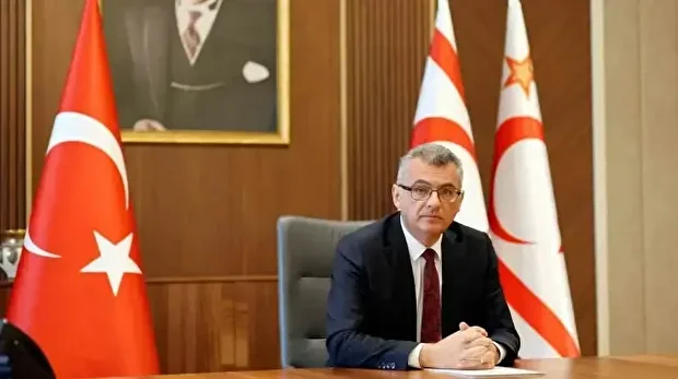 Le président de la République turque de Chypre du Nord, Tufan Erhürman, le 21 novembre 2025 à Lefkosa.