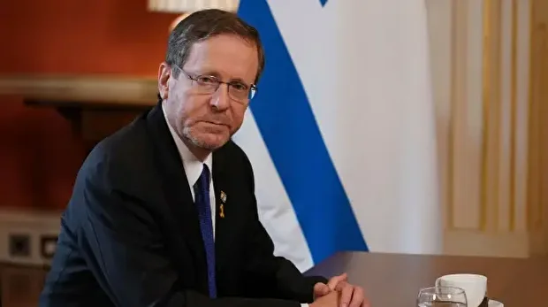 Le président israélien Isaac Herzog, dans le centre de Londres, le 10 septembre 2025. 