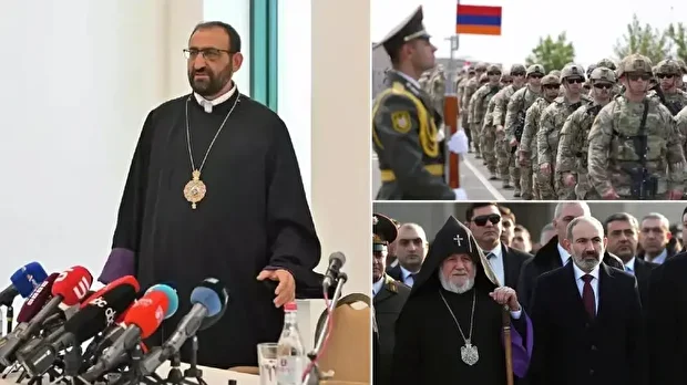 Başpiskopos Arşak Haçatryan (solda)