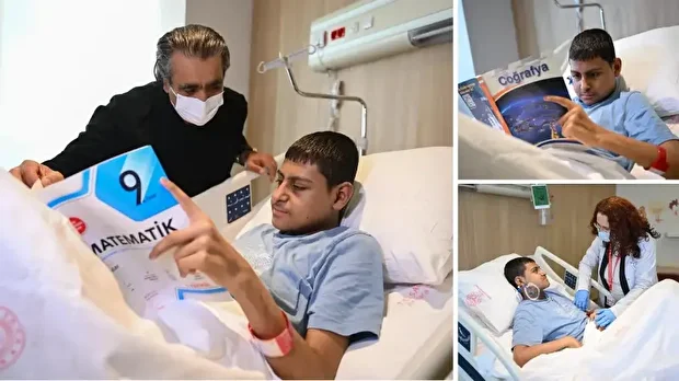 Lösemili öğrenci, hastane odasında yılmadan hazırlandığı LGS maratonundan zaferle çıktı