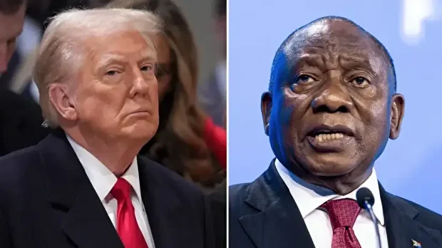 Güney Afrika Cumhurbaşkanı Cyril Ramaphosa ve ABD Başkanı Donald Trump
