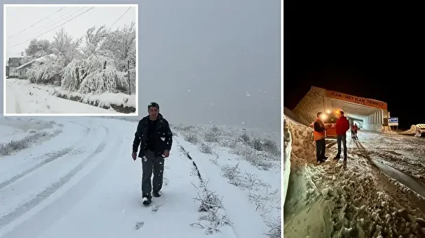 Ekipler, yolları açmak amacıyla sahaya indi.