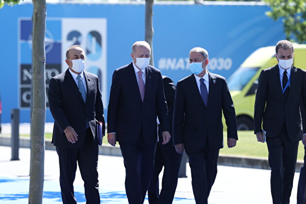 Erdoğan arrives at NATO HQ in Brussels to attend leaders’ summit