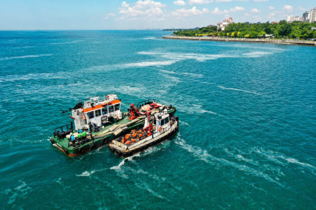 Mucilage covers part of sea surface in Turkey