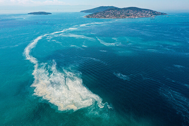 Mucilage covers part of sea surface in Turkey