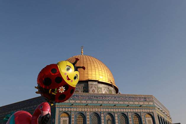 Palestinians celebrate Eid al-Adha at Masjid al-Aqsa in Jerusalem